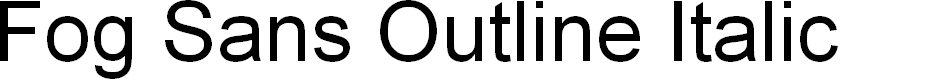 Preview image for Fog Sans Outline Italic