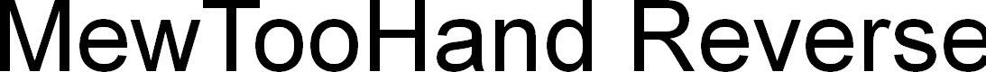 Preview image for MewTooHand Reversed Italic