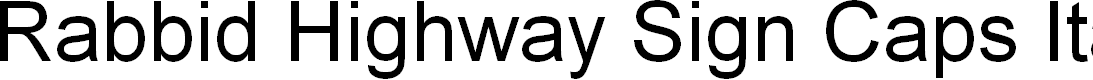Preview image for Rabbid Highway Sign Caps Italic
