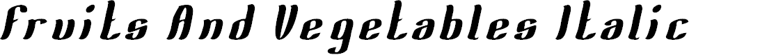 Preview image for Fruits And Vegetables Italic