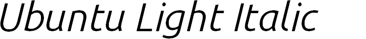 Preview image for Ubuntu Light Italic