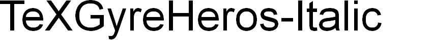 Preview image for TeXGyreHeros-Italic