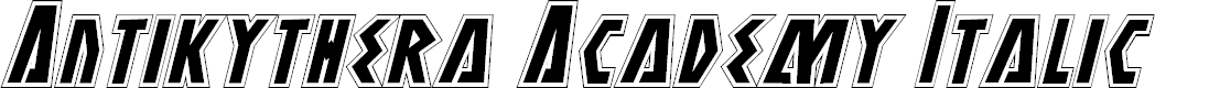 Preview image for Antikythera Academy Italic