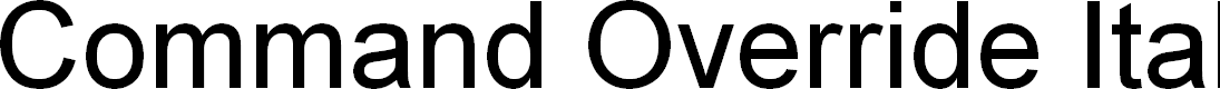 Preview image for Command Override Italic