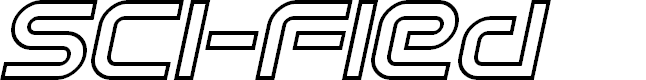 Preview image for Sci Fied X Outline Italic