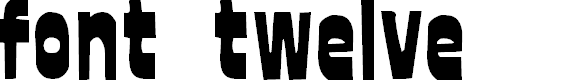 Preview image for font twelve