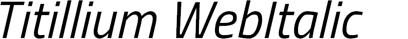 Preview image for Titillium WebItalic