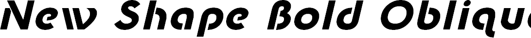 Preview image for New Shape Bold Oblique