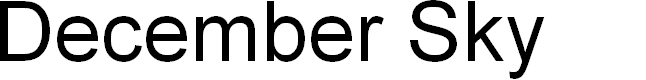 Preview image for DecemberSkyFont