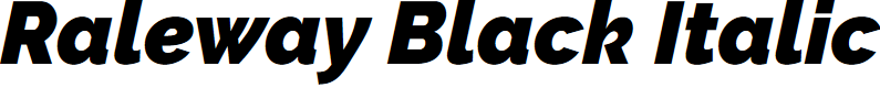 Preview image for Raleway Black Italic