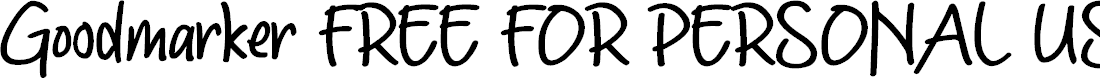 Preview image for Goodmarker FREE FOR PERSONAL US Font