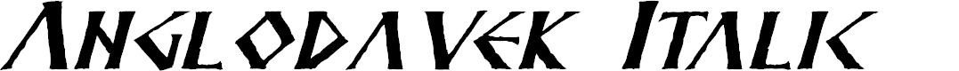 Preview image for Anglodavek Italic