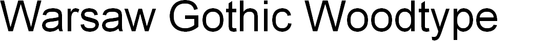 Preview image for Warsaw Gothic Woodtype