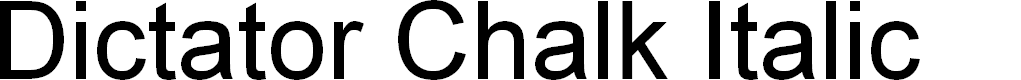 Preview image for Dictator Chalk Italic