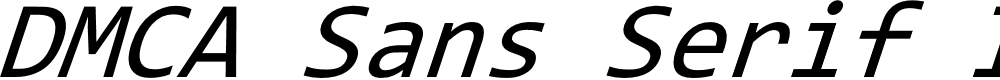 Preview image for DMCA Sans Serif Italic