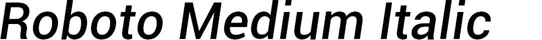 Preview image for Roboto Medium Italic