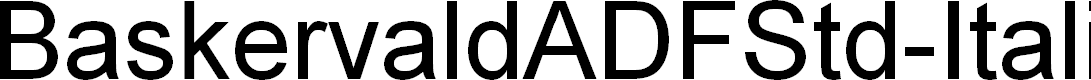 Preview image for BaskervaldADFStd-Italic