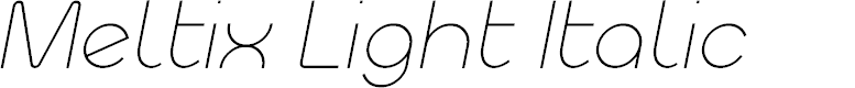 Preview image for Meltix Light Italic Demo