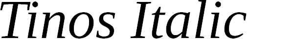Preview image for Tinos Italic