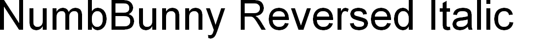 Preview image for NumbBunny Reversed Italic