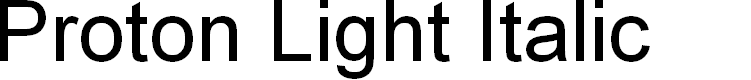 Preview image for Proton Light Italic