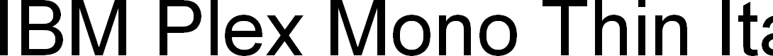 Preview image for IBM Plex Mono Thin Italic