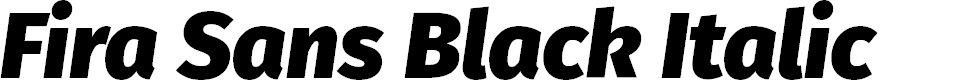 Preview image for Fira Sans Black Italic