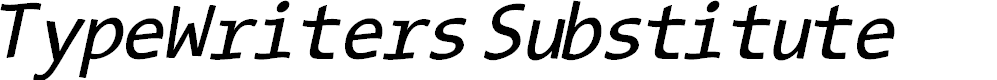 Preview image for TypeWritersSubstitute-Oblique