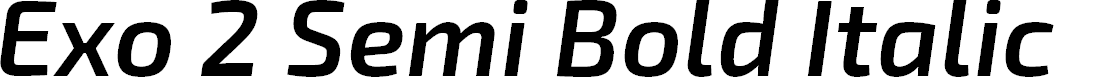 Preview image for Exo 2 Semi Bold Italic