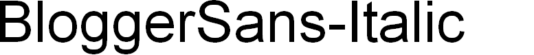 Preview image for BloggerSans-Italic