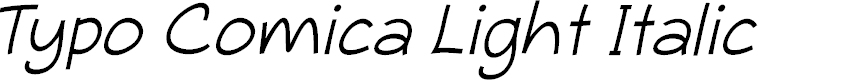Preview image for Typo Comica Light Italic
