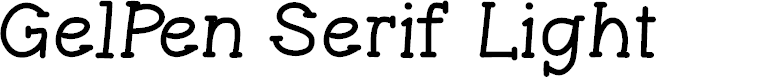 Preview image for GelPenSerifLight