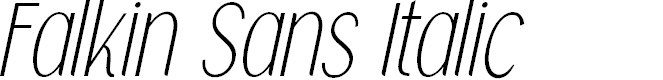 Preview image for Falkin Sans Italic PERSONAL