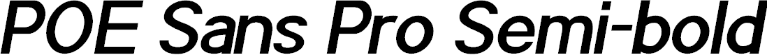 Preview image for POE Sans Pro Semi-bold Italic