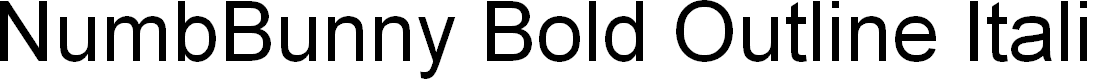 Preview image for NumbBunny Bold Outline Italic