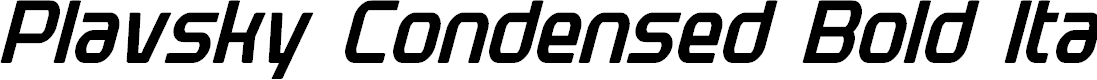 Preview image for Plavsky Condensed Bold Italic