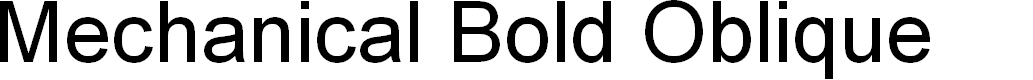 Preview image for Mechanical Bold Oblique