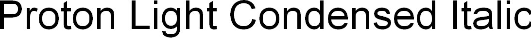 Preview image for Proton Light Condensed Italic