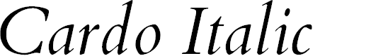 Preview image for Cardo Italic