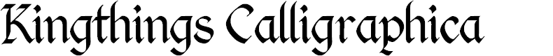 Preview image for Kingthings Calligraphica Light