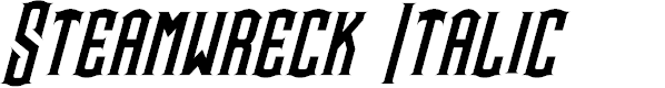 Preview image for Steamwreck Italic