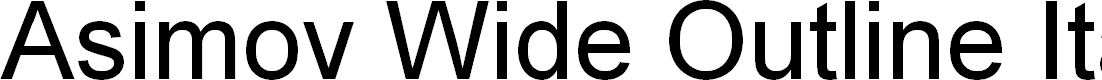 Preview image for Asimov Wide Outline Italic