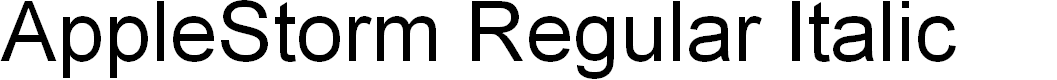 Preview image for AppleStorm Regular Italic