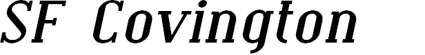 Preview image for SF Covington Exp Bold Italic