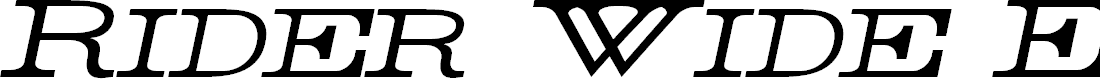Preview image for Rider Wide Expanded Light Italic