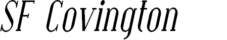 Preview image for SF Covington Cond Italic
