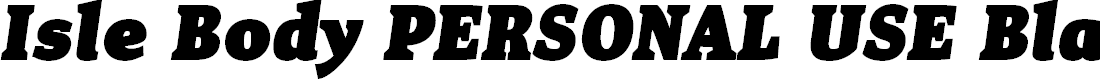 Preview image for Isle Body PERSONAL USE Black Italic