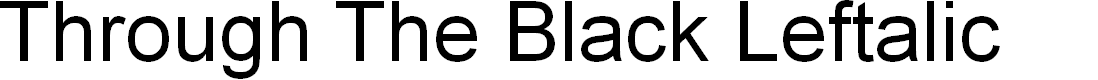 Preview image for Through The Black Leftalic