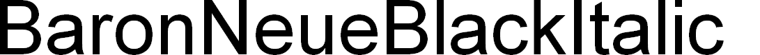 Preview image for BaronNeueBlackItalic