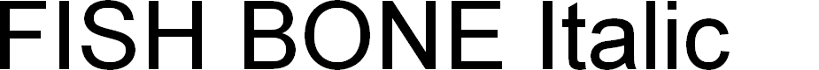 Preview image for FISH BONE Italic
